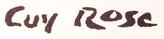 Guy Rose Signature Example