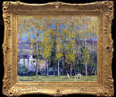 Frederick Carl Frieseke (1874-1939) "The Chateau" (near Giverney, France) 19.75 x 23.75 o/c